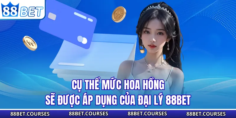 Cụ thể mức hoa hồng sẽ được áp dụng của đại lý 88BET